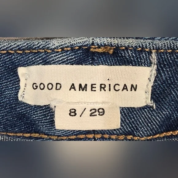 Good American High Waisted Cropped Skinny Jeans Size 8/29 - Picture 6 of 7